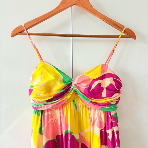 Shoshanna Tropical Print Silk Maxi Dress - Picture 3 of 13
